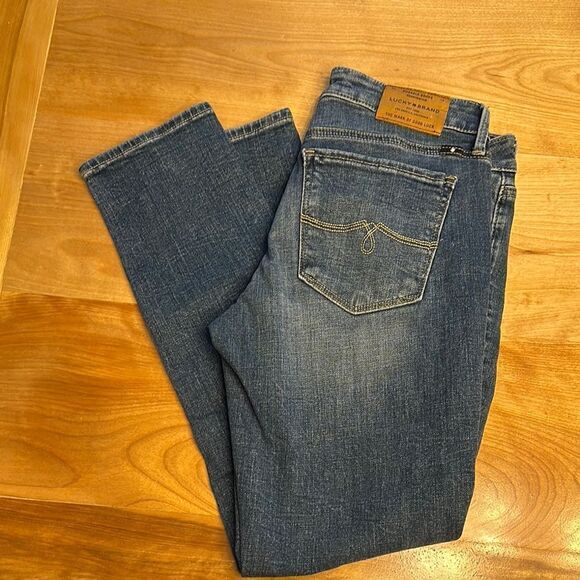 Lucky Brand Blue Straight Jeans Lolita crop - Picture 1 of 9